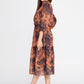 Orange Black Midi Dress 3
