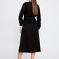 Patterned Black Midi Dress 2