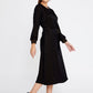 Patterned Black Midi Dress 3