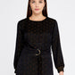 Patterned Black Midi Dress 4