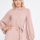 Powder Pink  Belted Maxi Dress 1