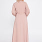 Powder Pink  Belted Maxi Dress 3