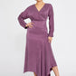 Purple Polyester Midi Dress 1