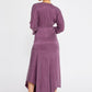 Purple Polyester Midi Dress 2