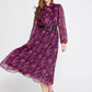 Red Fuchsia Midi Dress 2