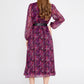 Red Fuchsia Midi Dress 3